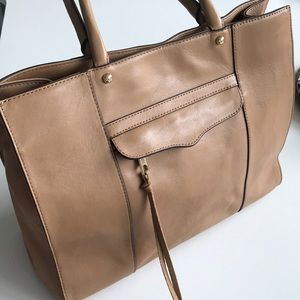 Structured tan Rebecca Minkoff bag